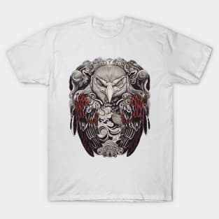 Black and White Eagle Tattoo T-Shirt